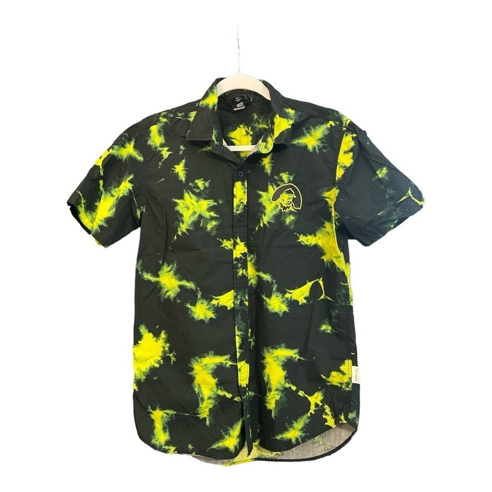 + Disney Our Universe Men’s Oogie‎ Boogie Tie Dye Button Down Small PA1